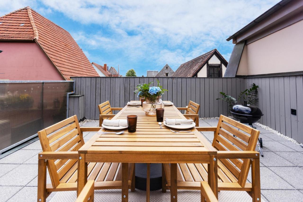 Homie Stay Badgasse - Fewos Am Main Mit Dachterrasse & Fahrradgarage Ochsenfurt Ngoại thất bức ảnh